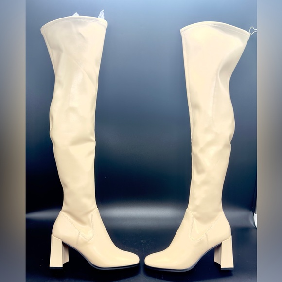 Open Edit Briar Over the Knee Boot Cream Vanilla - Picture 5 of 10